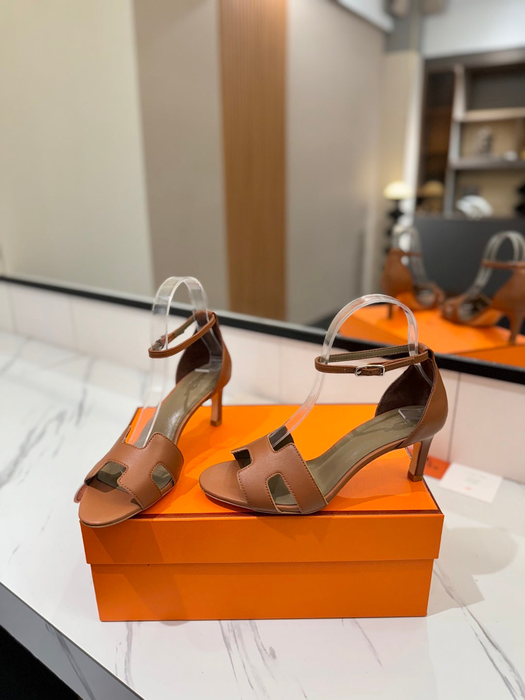 Hermès Classic Smooth Cowhide Heels – 6.5cm