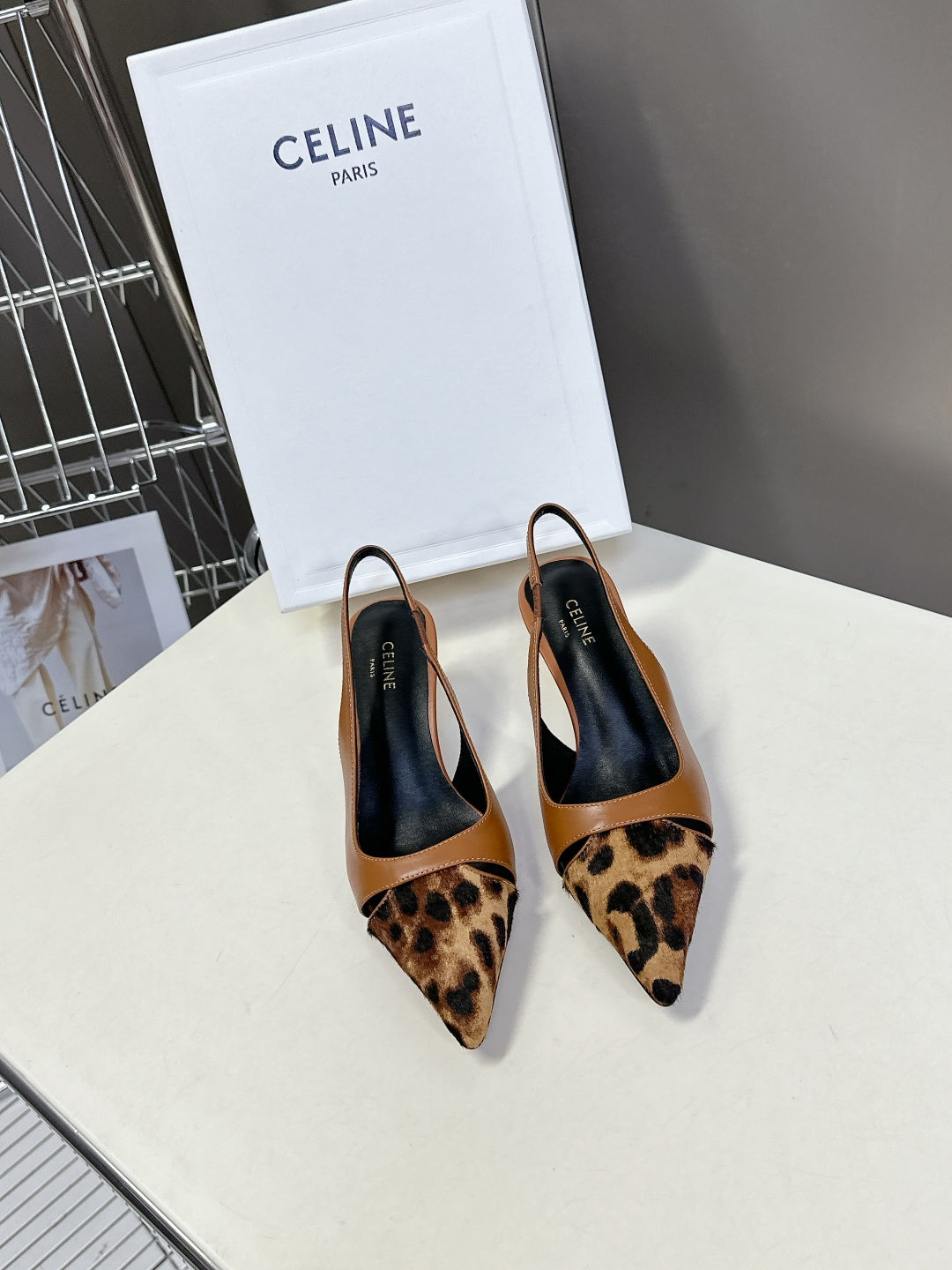 Celine Triomphe Calfskin Heels – Spring/Summer Collection