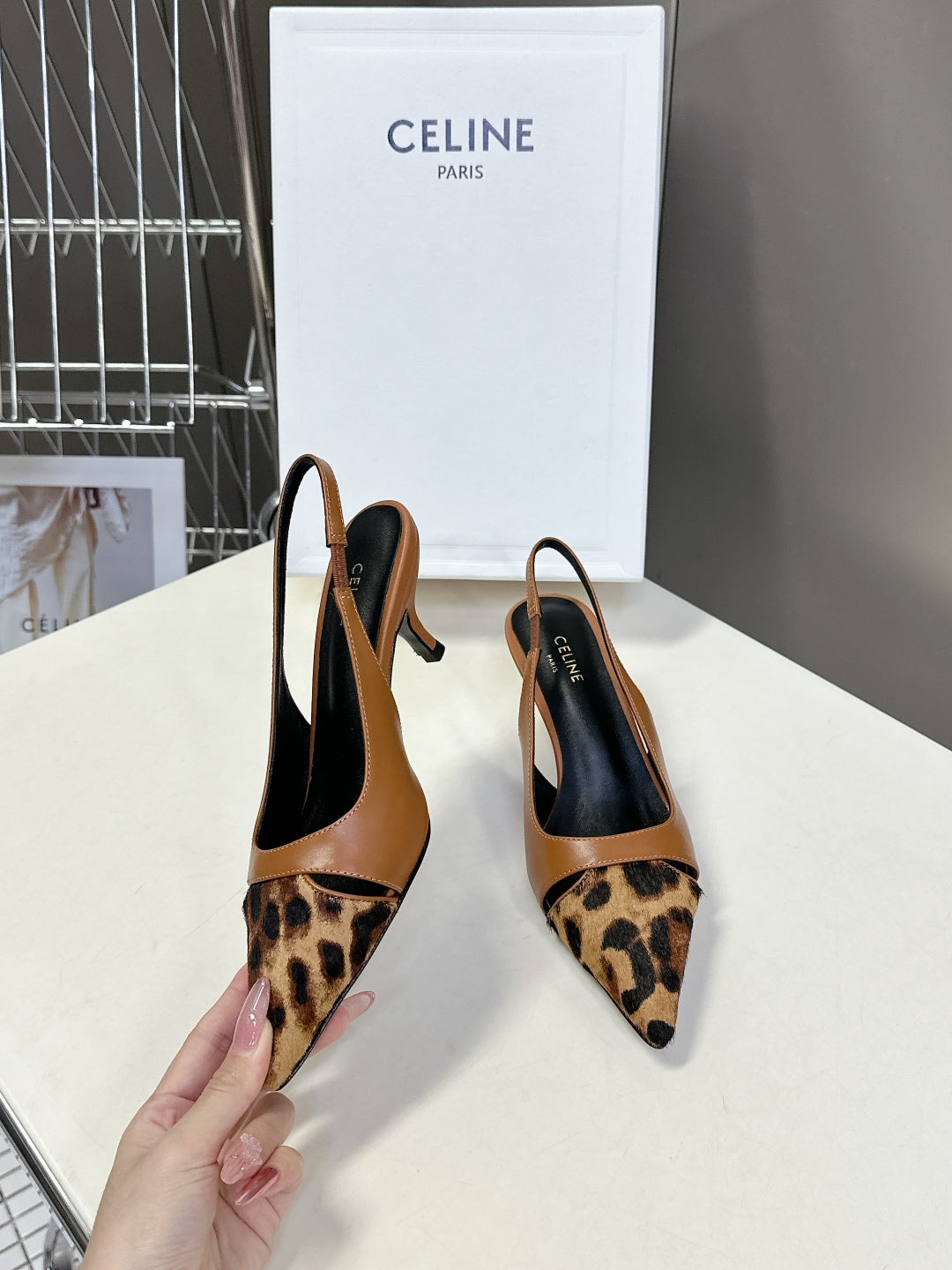 Celine Triomphe Calfskin Heels – Spring/Summer Collection