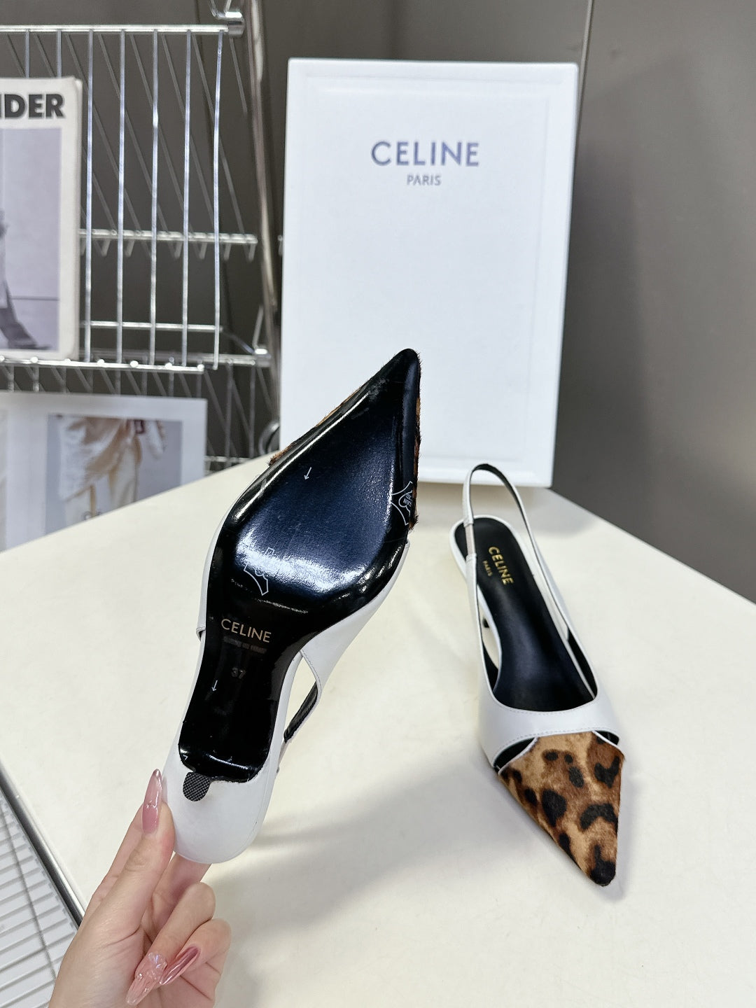 Celine Triomphe Calfskin Heels – Spring/Summer Collection
