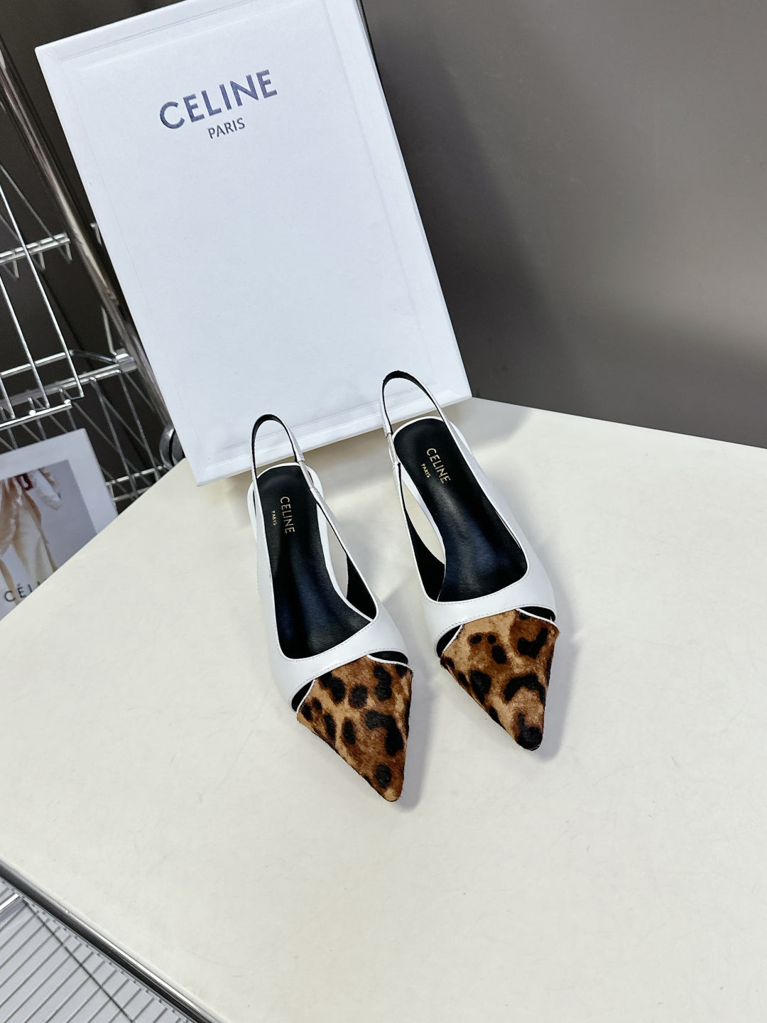 Celine Triomphe Calfskin Heels – Spring/Summer Collection