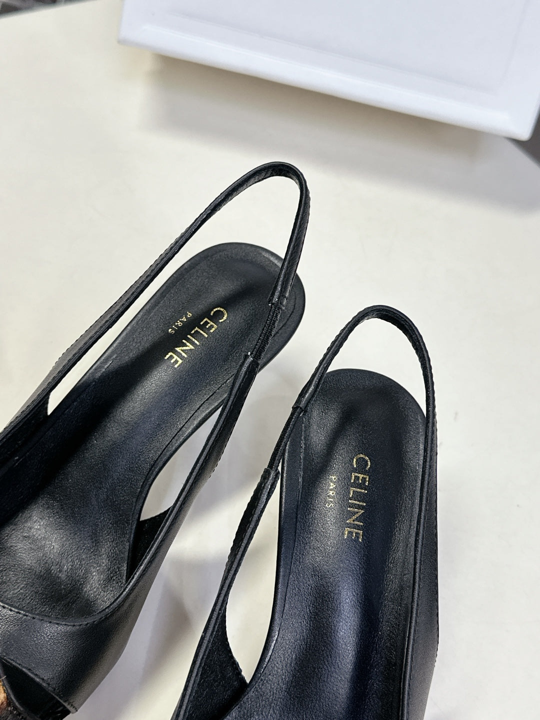Celine Triomphe Calfskin Heels – Spring/Summer Collection