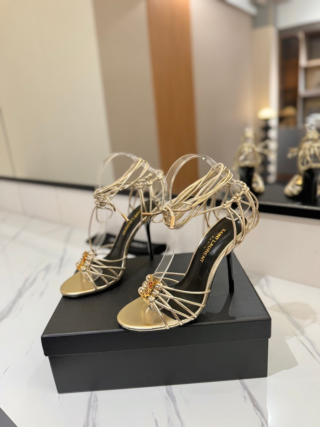 Saint Laurent Letter Buckle Pumps