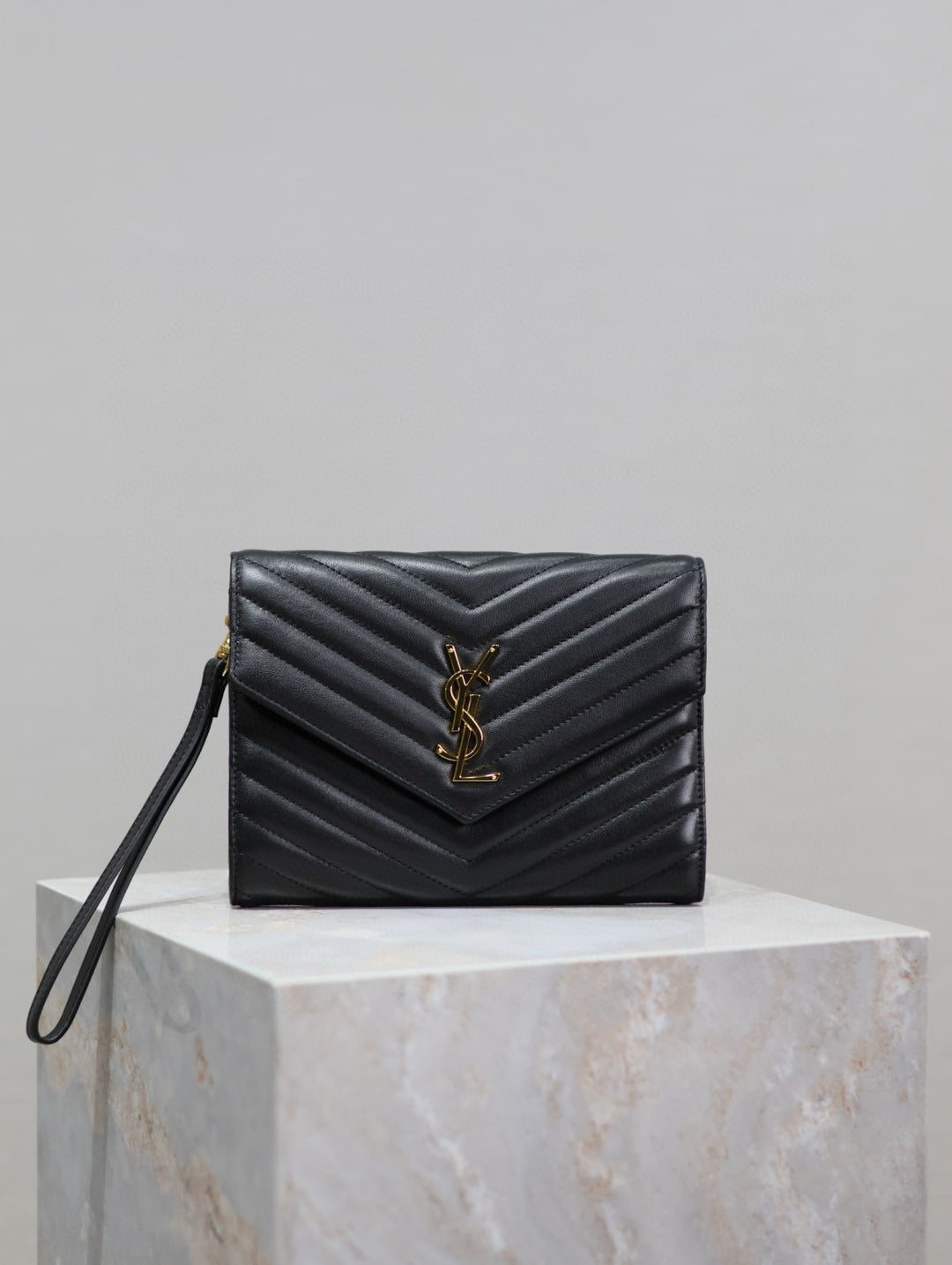 Saint Laurent LE CASSANDRE Lambskin Clutch Bag
