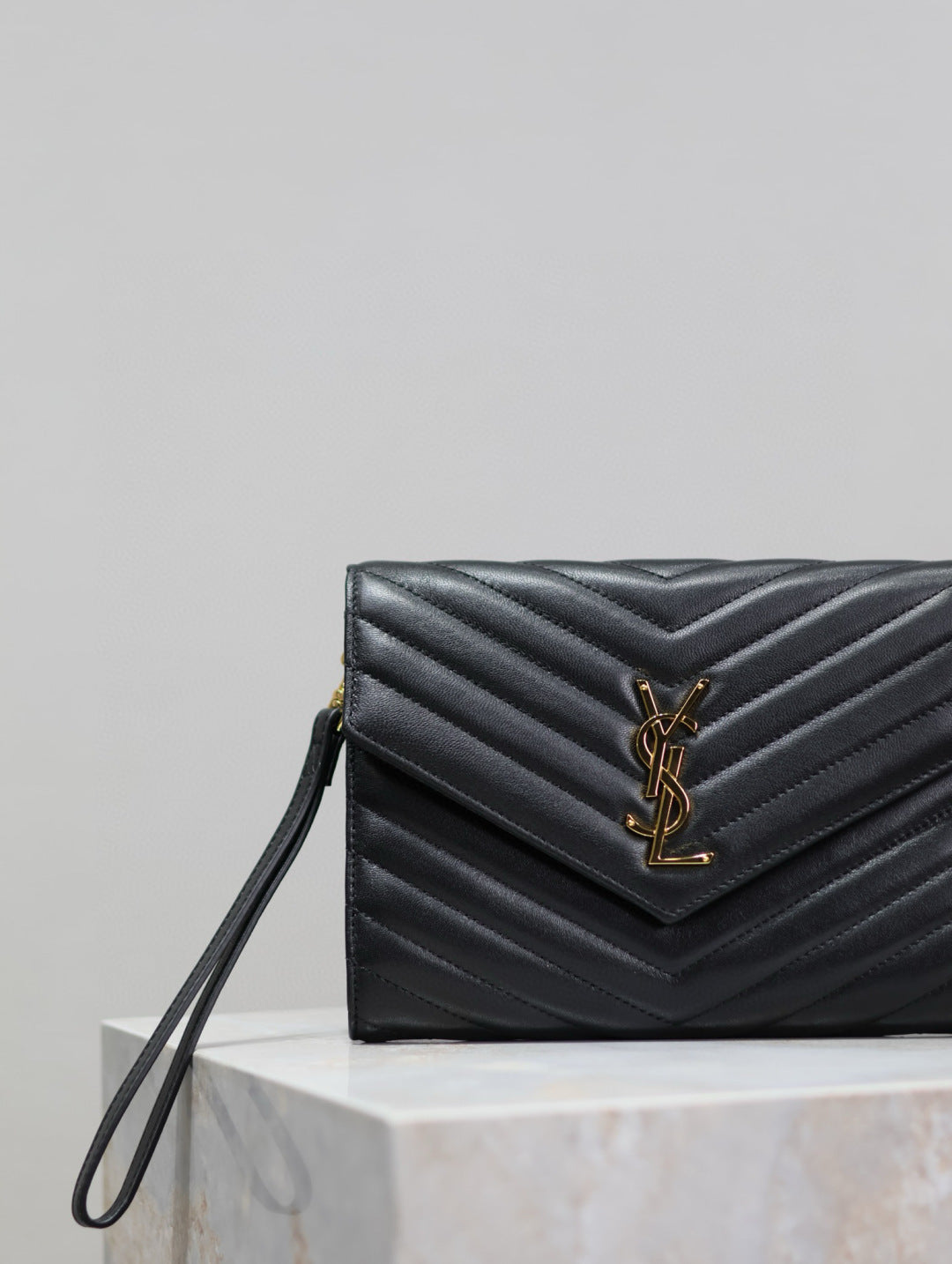 Saint Laurent LE CASSANDRE Lambskin Clutch Bag