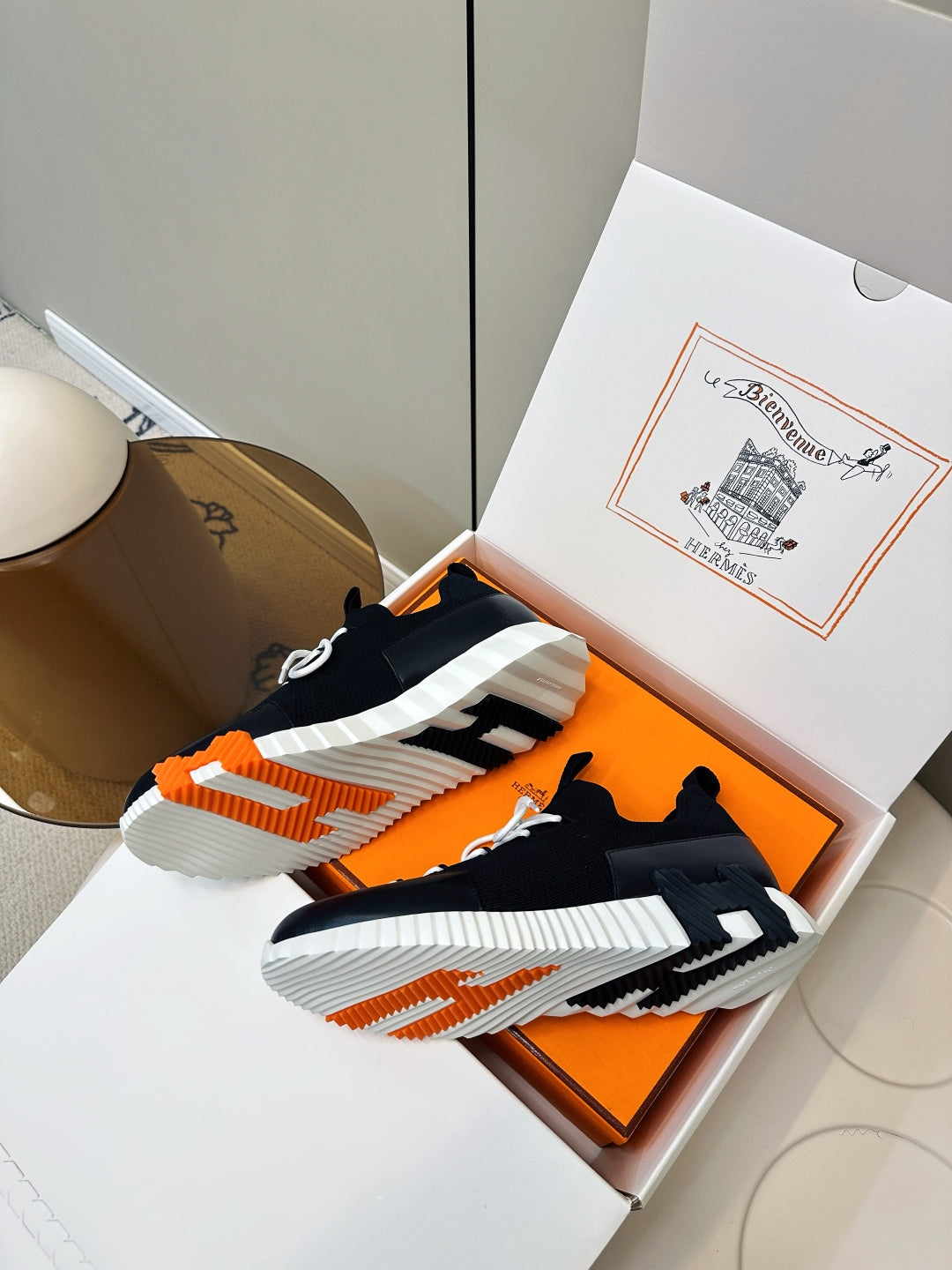 Hermes H Classic Couple Sneakers