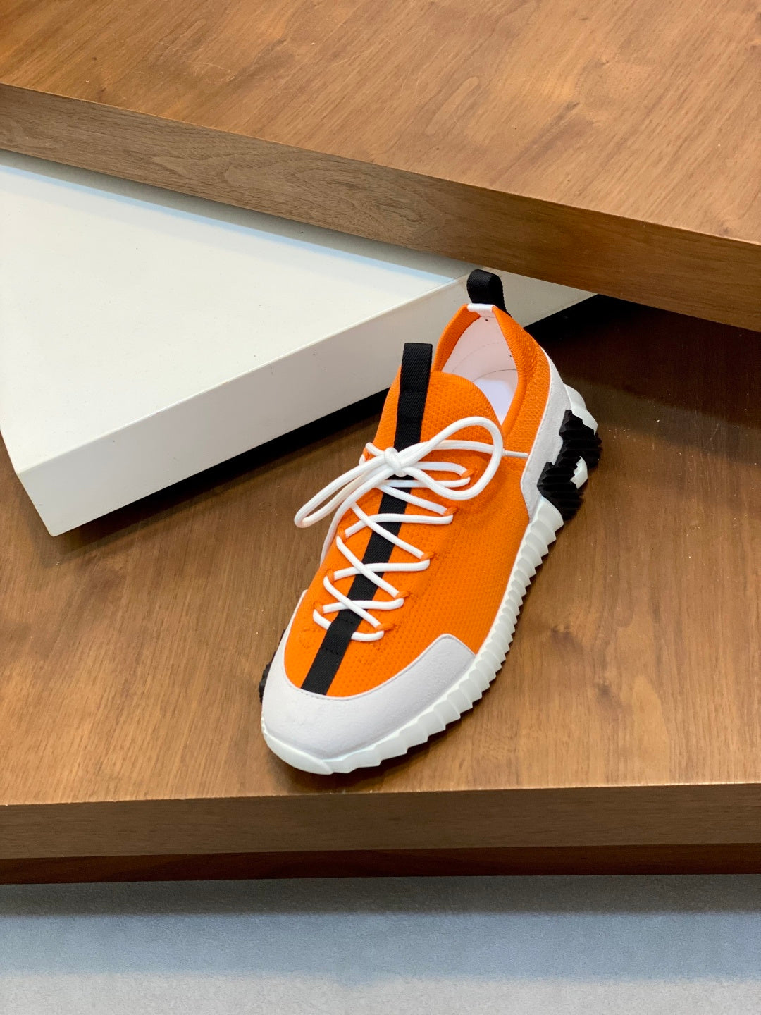 Hermès Suede and Denim Canvas Sneakers