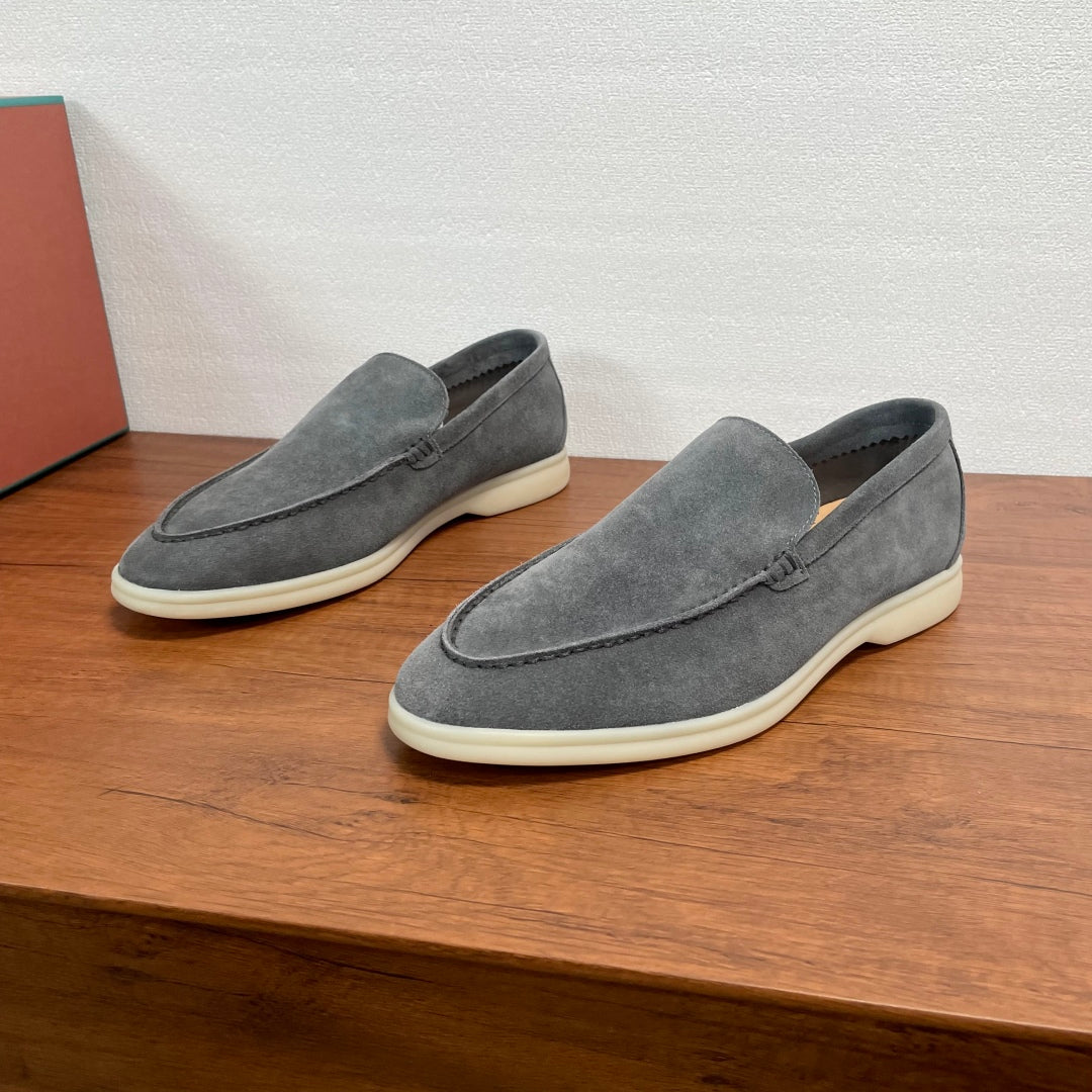 Loro Piana Suede Slip-On Loafers