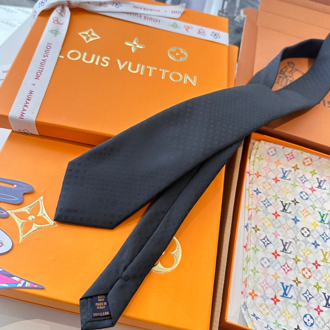 Louis Vuitton Damier Silk Tie