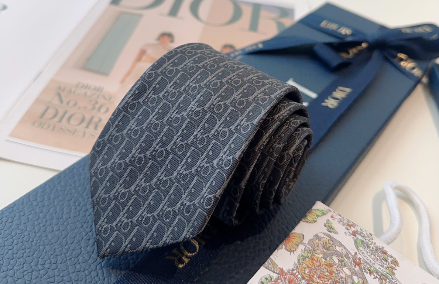 Dior Men's Logo Jacquard Tie