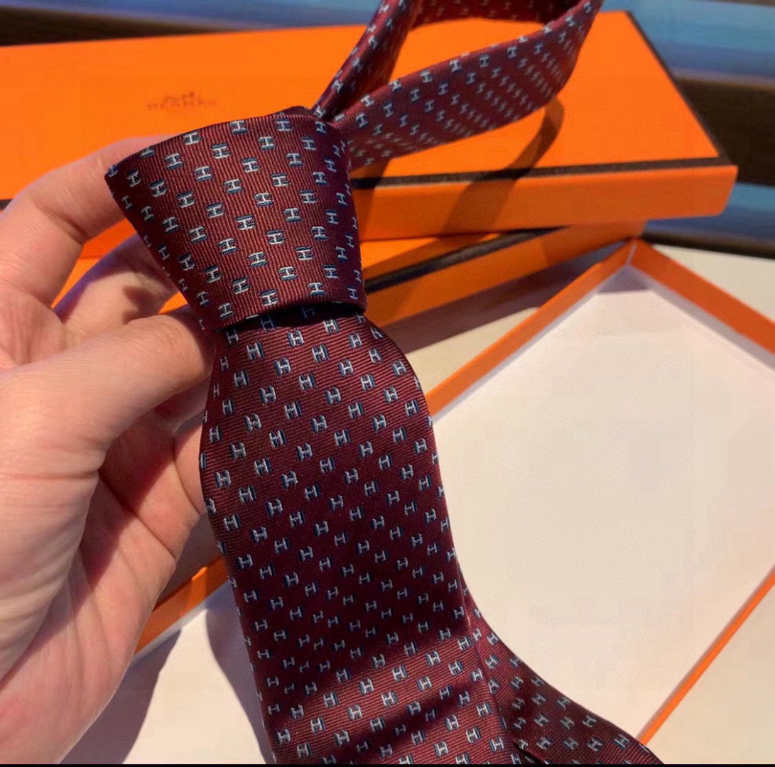Hermès H-Letter Men's Silk Tie Series