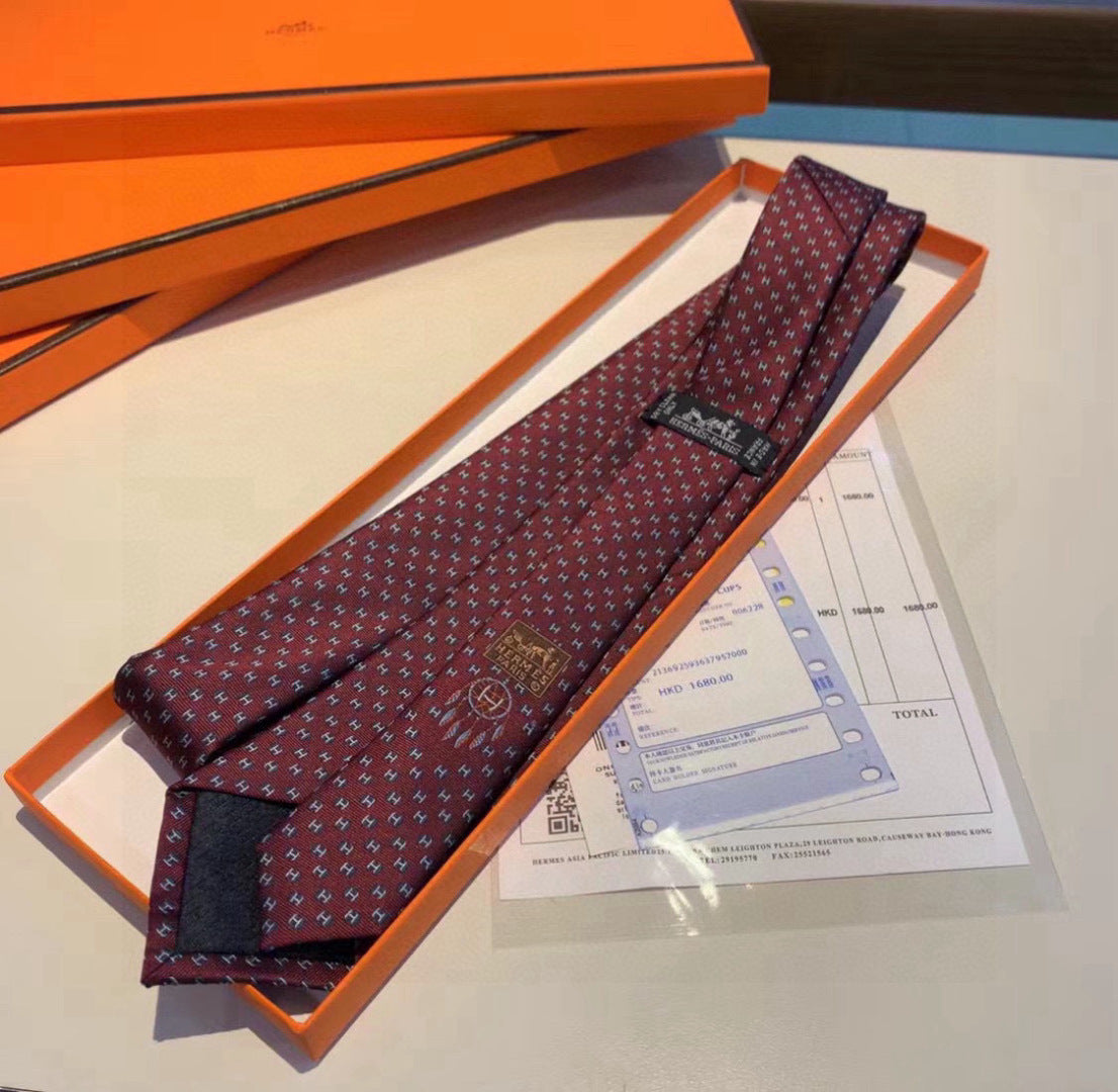 Hermès H-Letter Men's Silk Tie Series