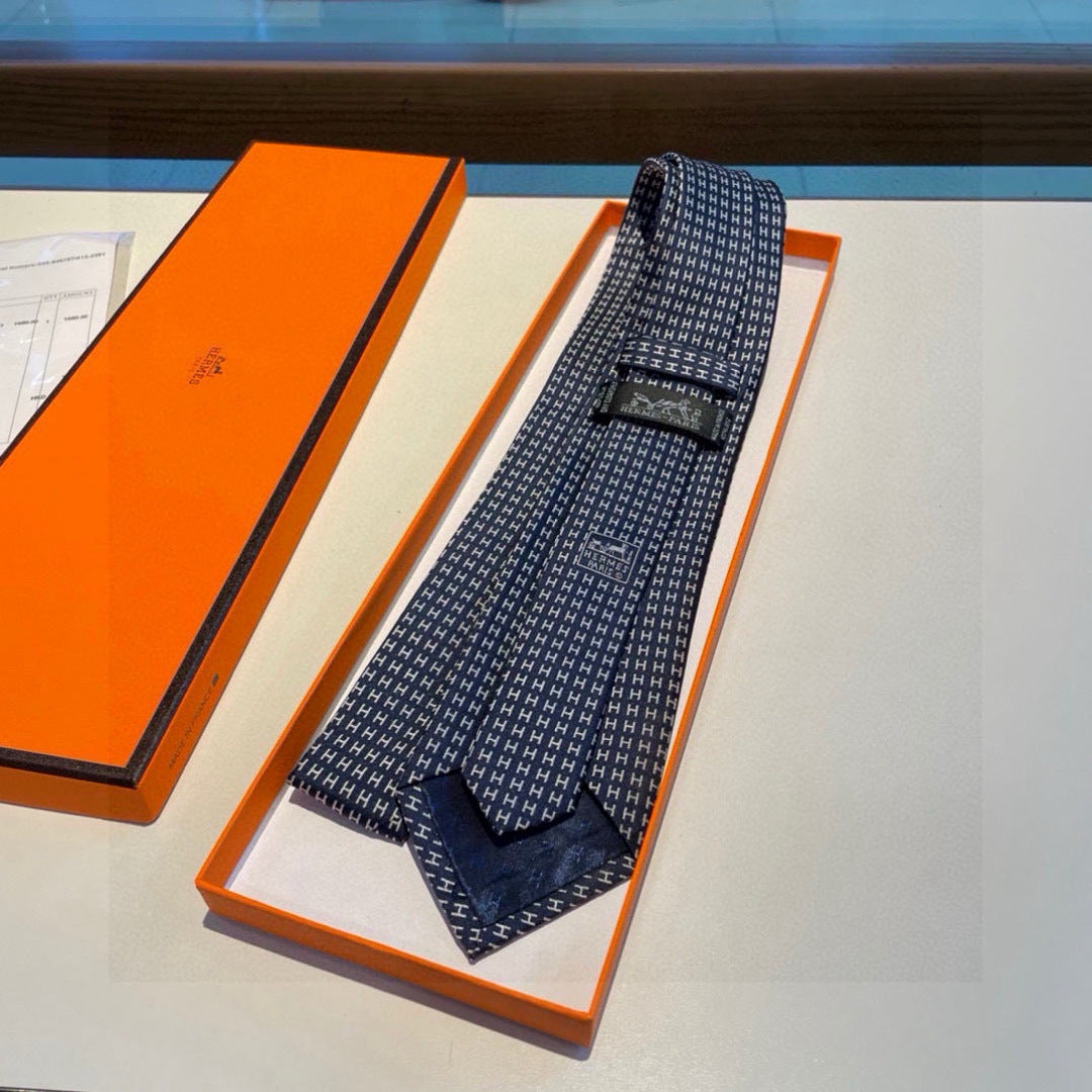 Hermès Men's H-Letter Silk Tie – New Collection