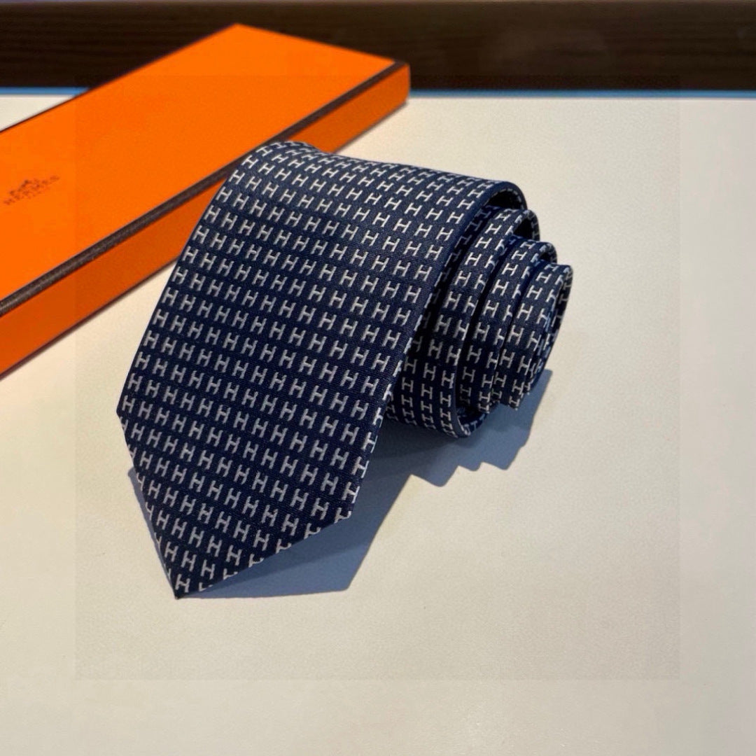 Hermès Men's H-Letter Silk Tie – New Collection