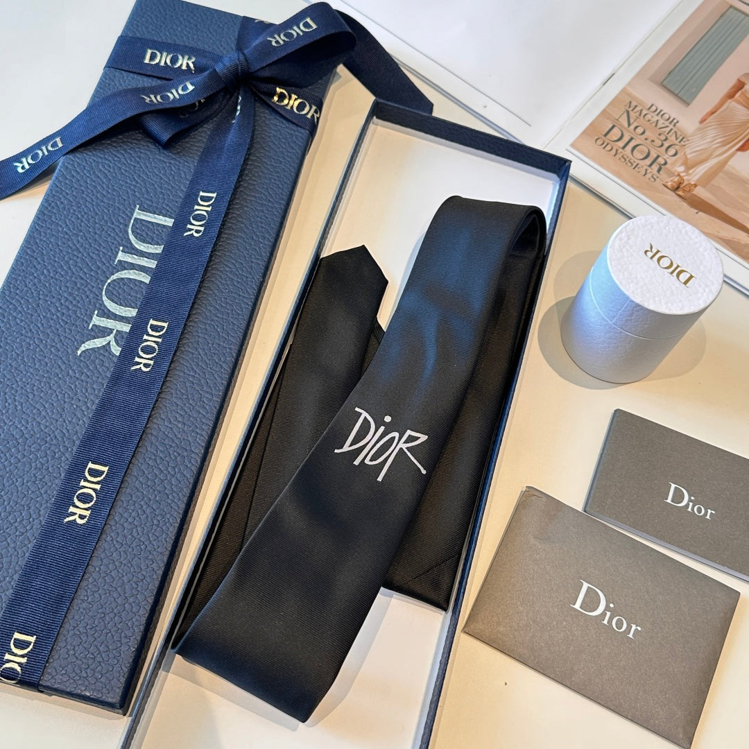 Dior Men's CD Embroidered Tie
