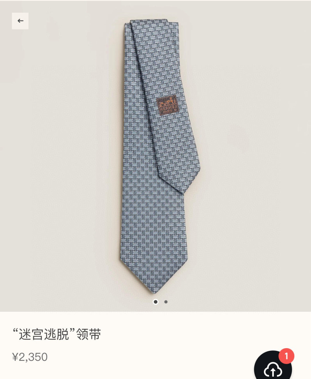 Hermès Philippe Mouquet Men's Tie