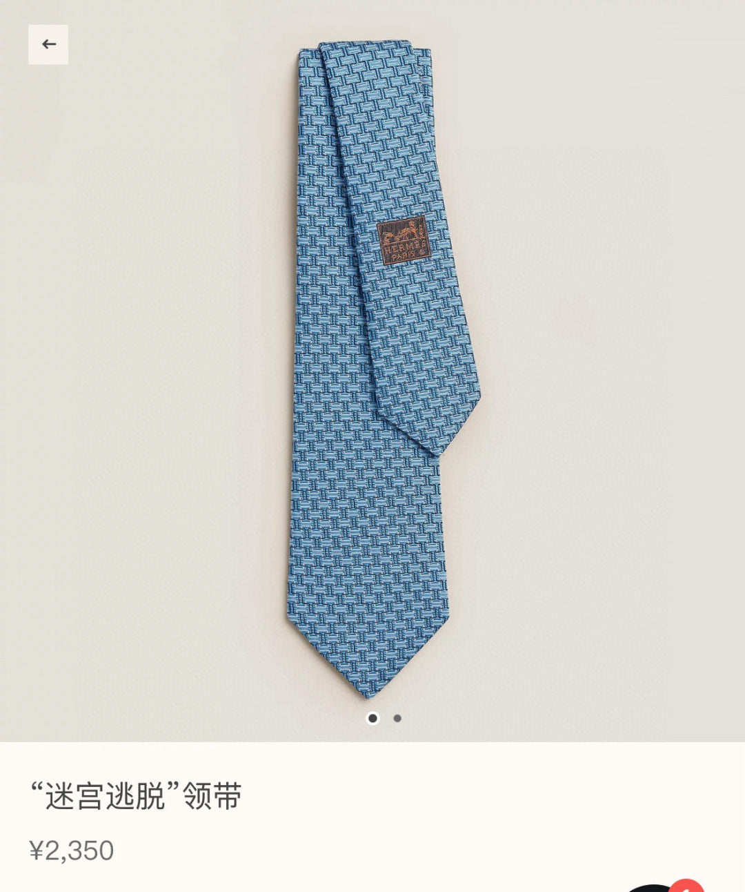 Hermès Philippe Mouquet Men's Tie