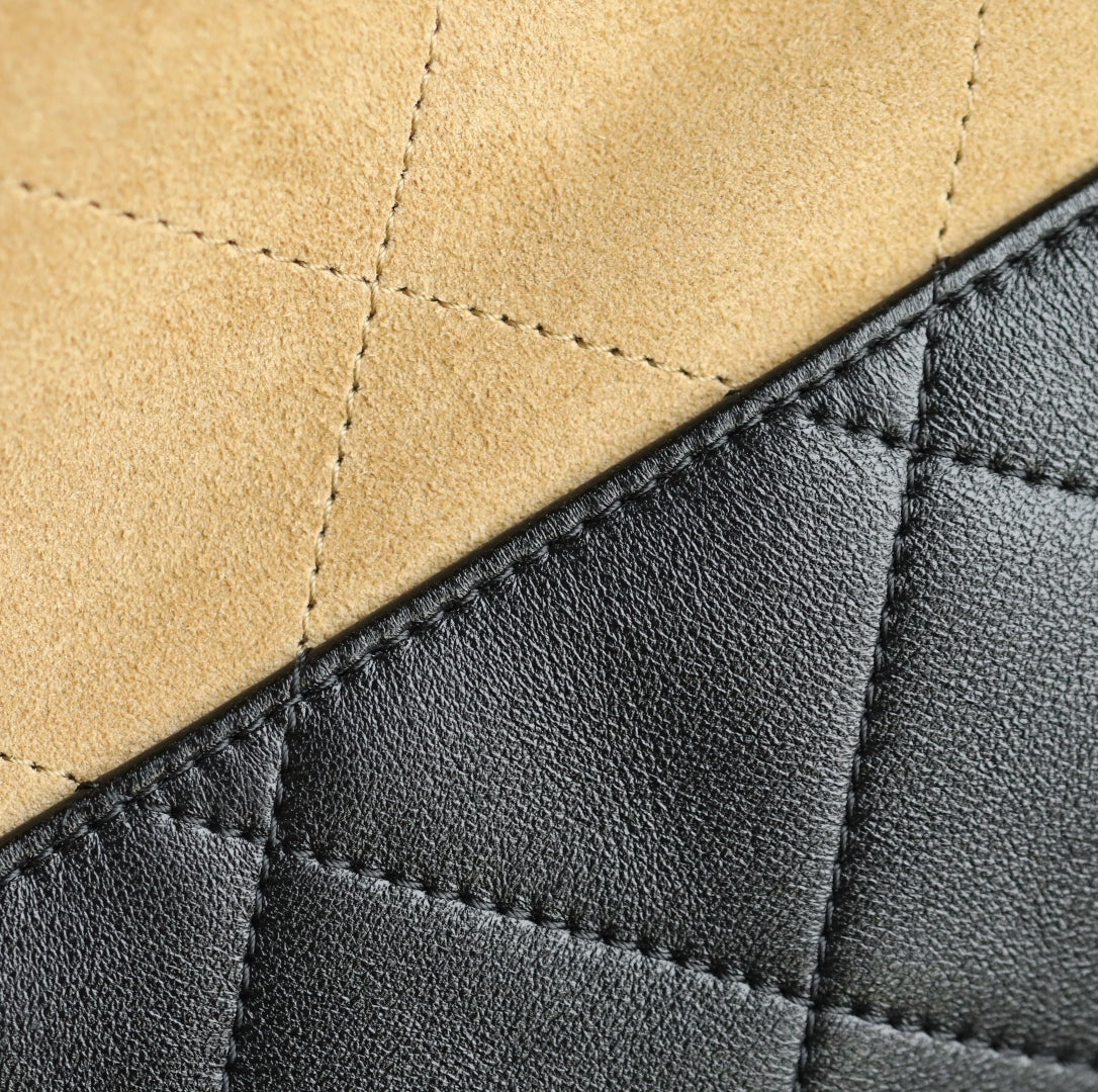 Chanel 25A Suede Hobo Shopping Bag