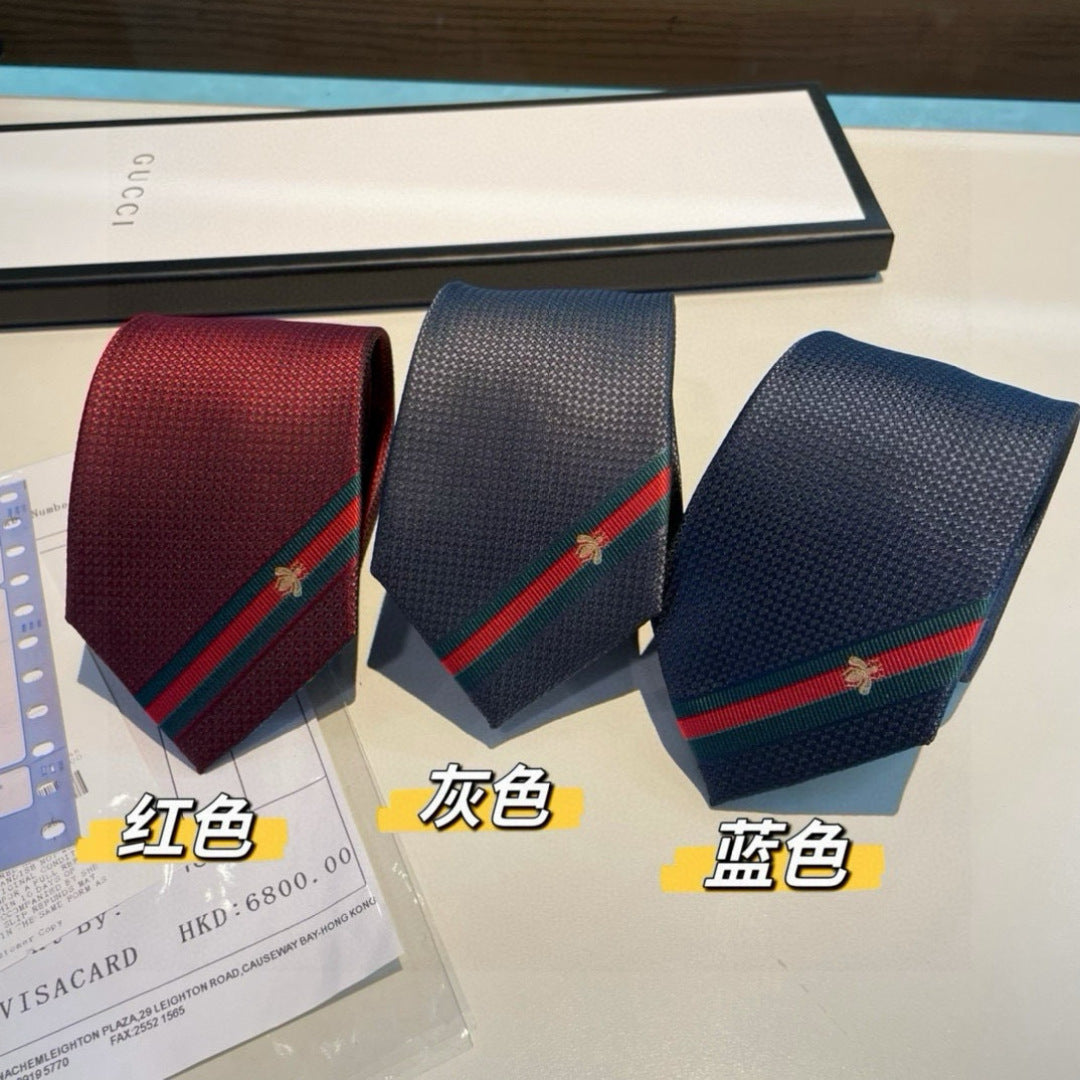 Gucci Bee Web Stripe Tie