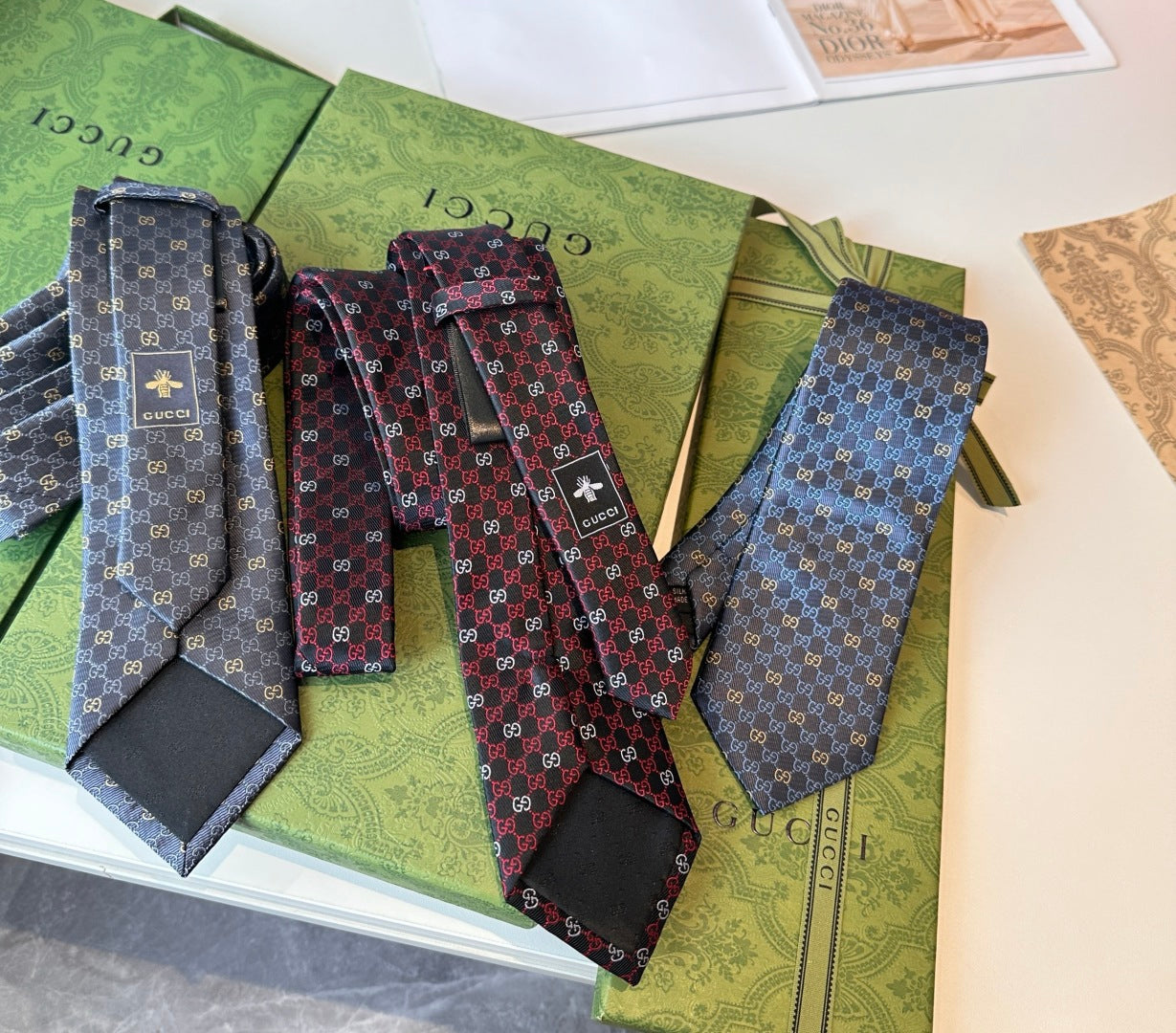 Gucci Men's GG Silk Jacquard Tie – 2025 Spring/Summer Collection