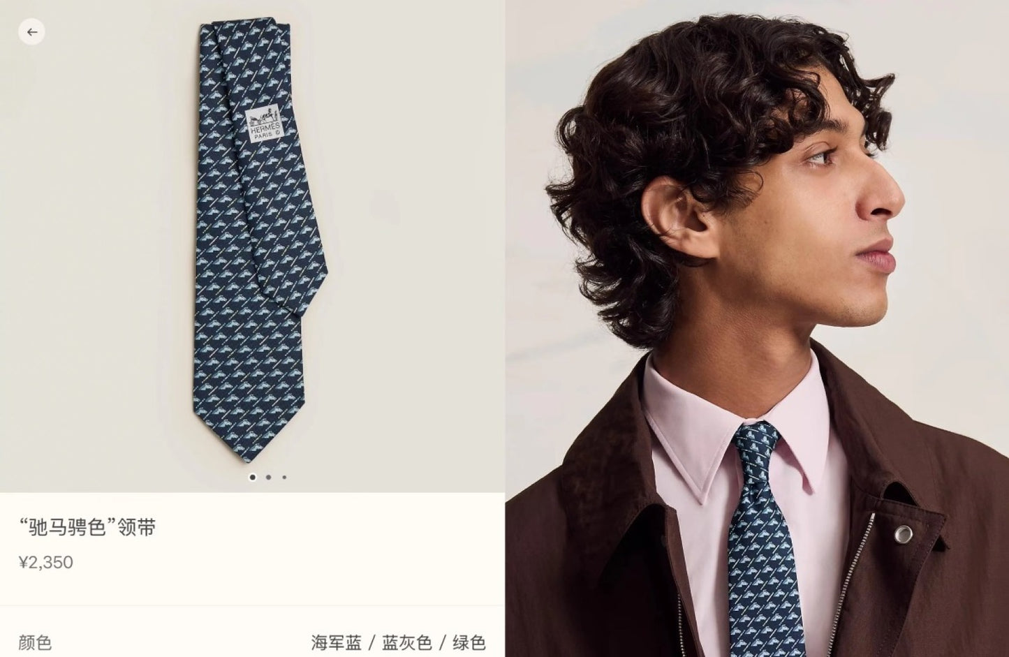 Hermès Men's Printed Silk Tie Series