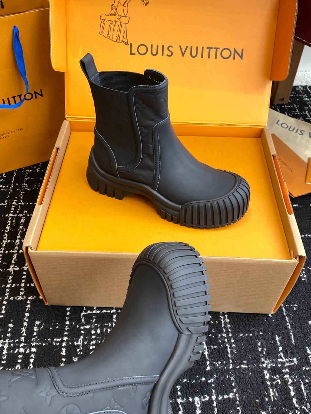 Louis Vuitton Runway Slip-On Ankle Boots – New Collection