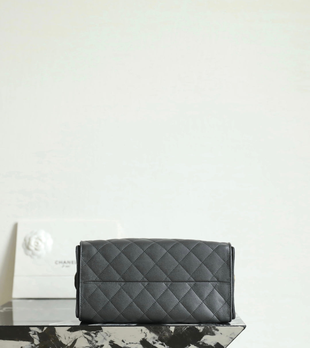 Chanel 25 Bag Hobo in Deep Grey Calfskin – Small
