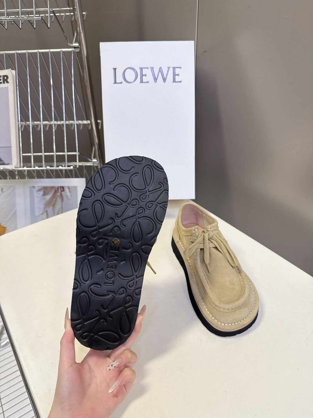 Loewe Suede Two-Way Loafers – 2025FW