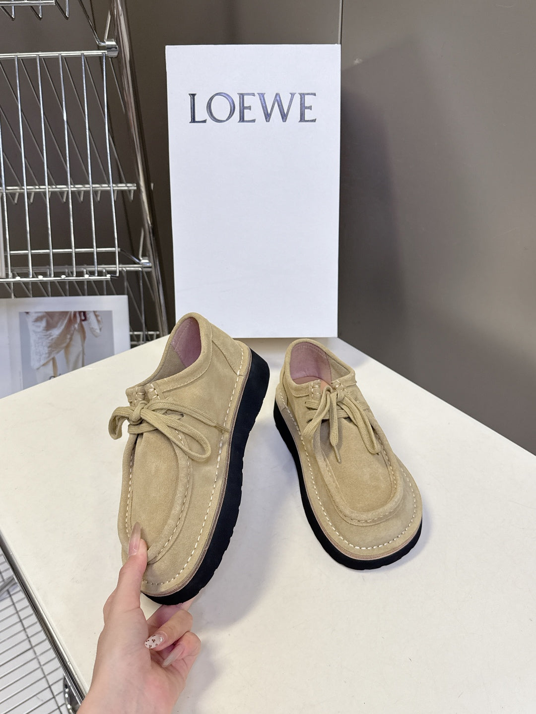 Loewe Suede Two-Way Loafers – 2025FW