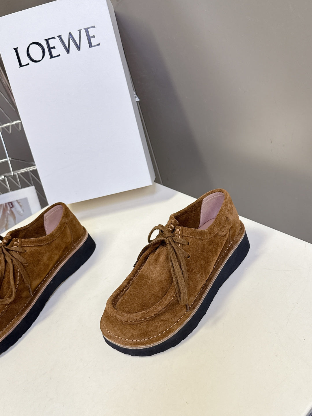 Loewe Suede Two-Way Loafers – 2025FW