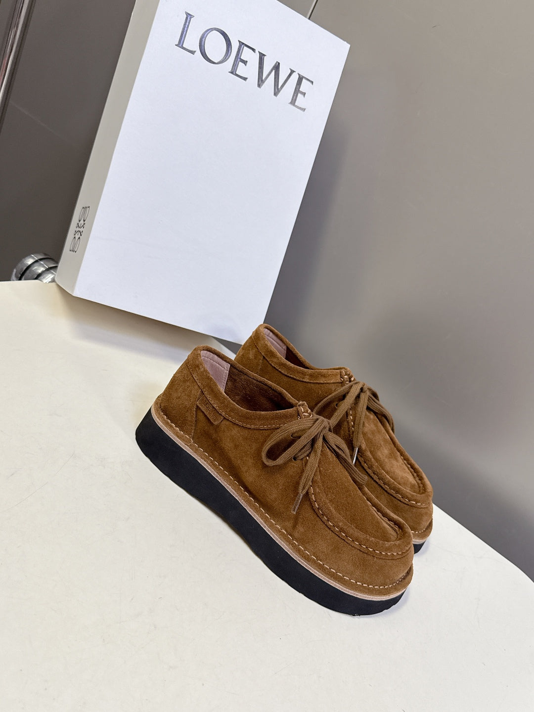 Loewe Suede Two-Way Loafers – 2025FW