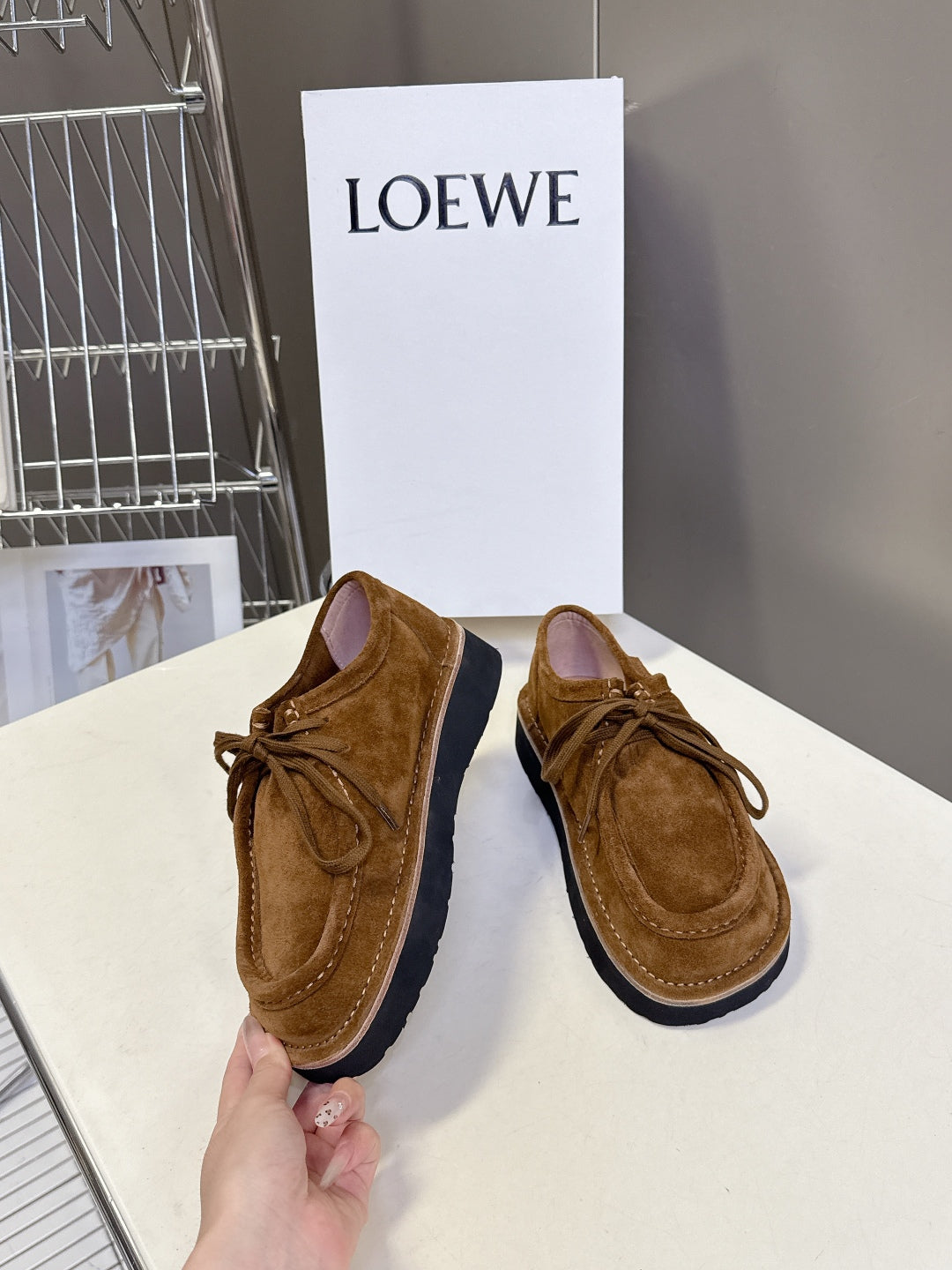 Loewe Suede Two-Way Loafers – 2025FW