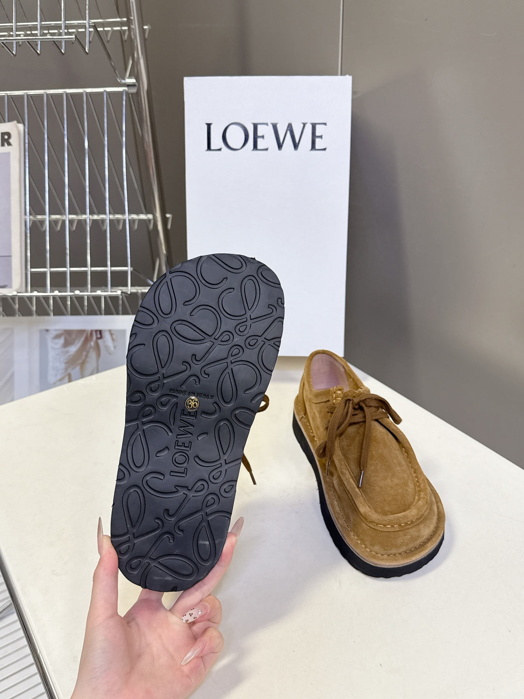 Loewe Suede Two-Way Loafers – 2025FW