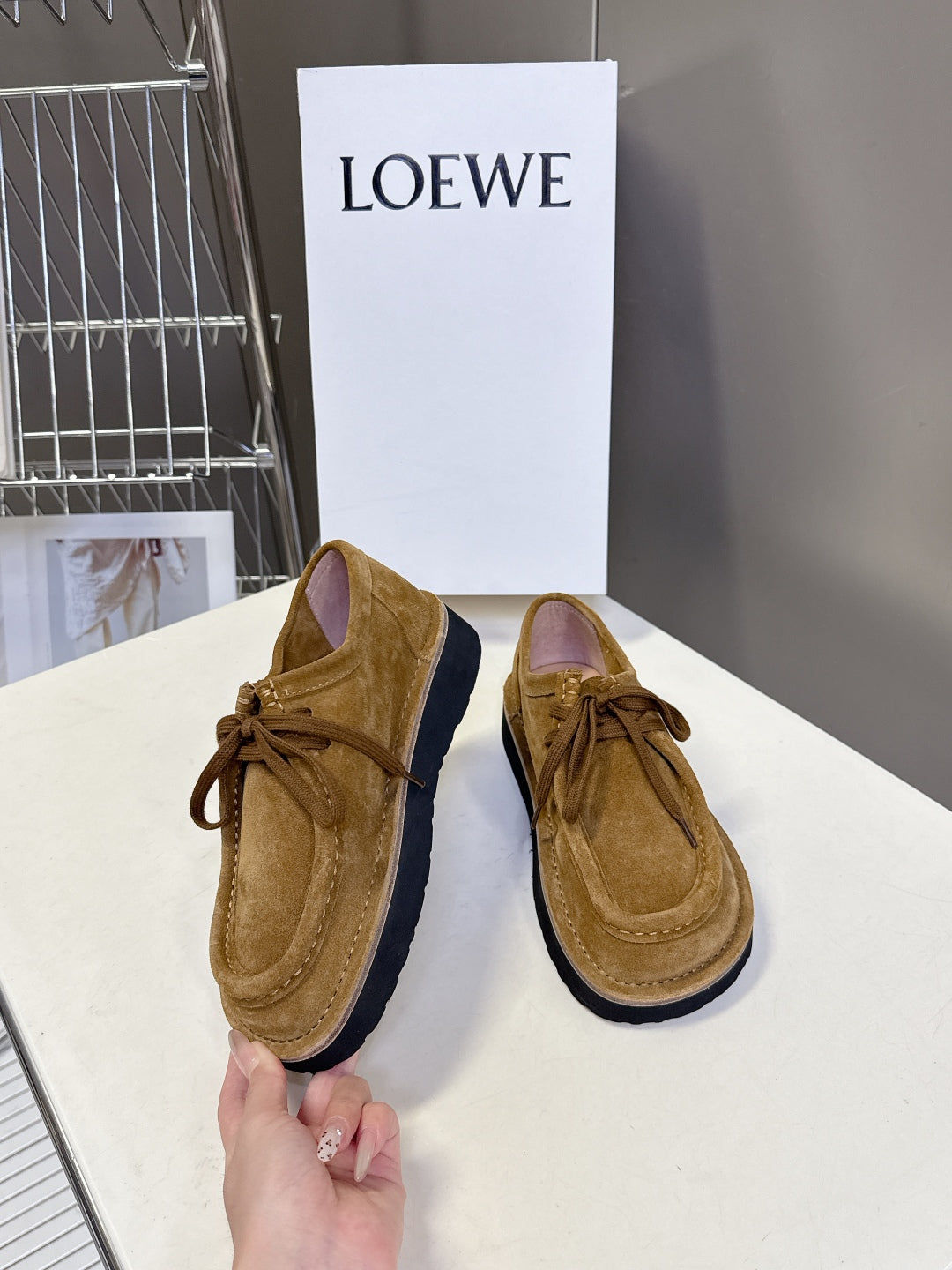 Loewe Suede Two-Way Loafers – 2025FW