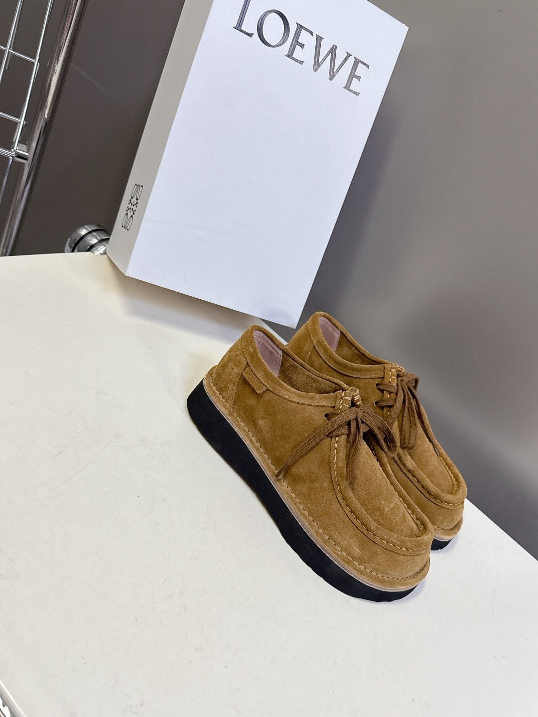 Loewe Suede Two-Way Loafers – 2025FW