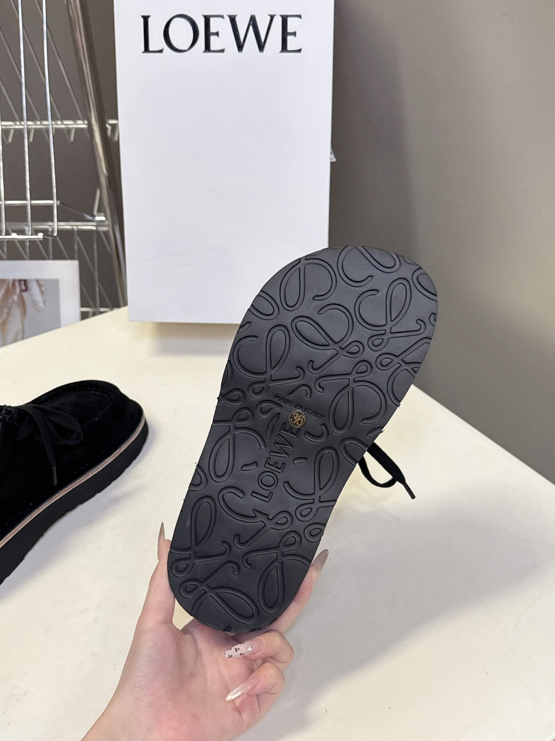 Loewe Suede Two-Way Loafers – 2025FW