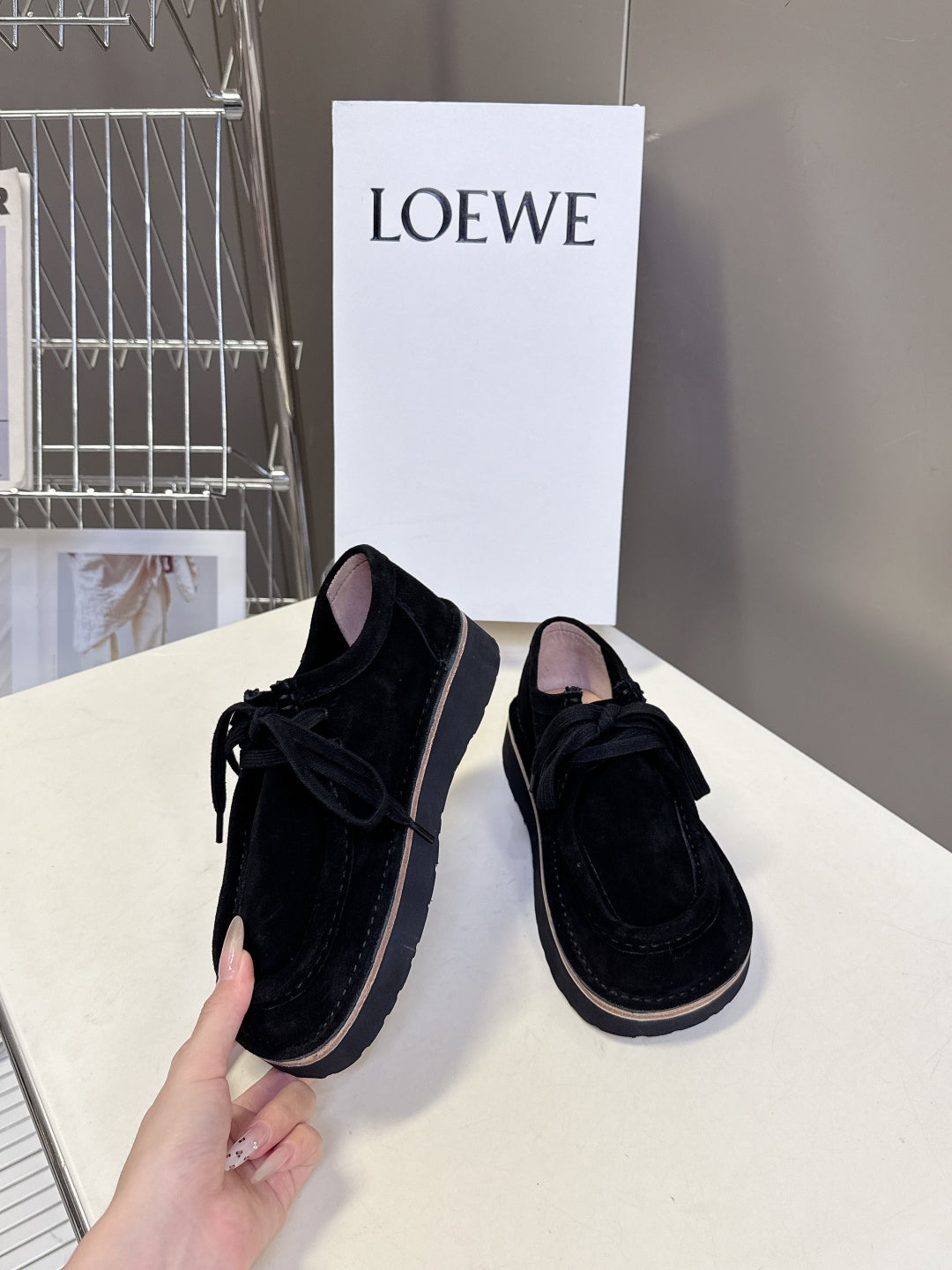 Loewe Suede Two-Way Loafers – 2025FW