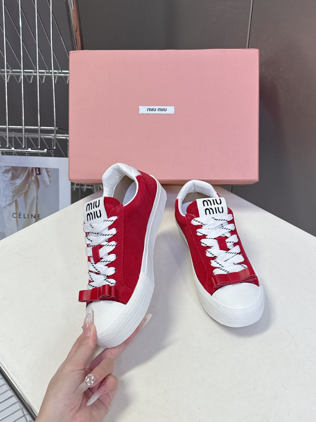Miu Miu Distressed Retro Sneakers – Autumn/Winter Collection