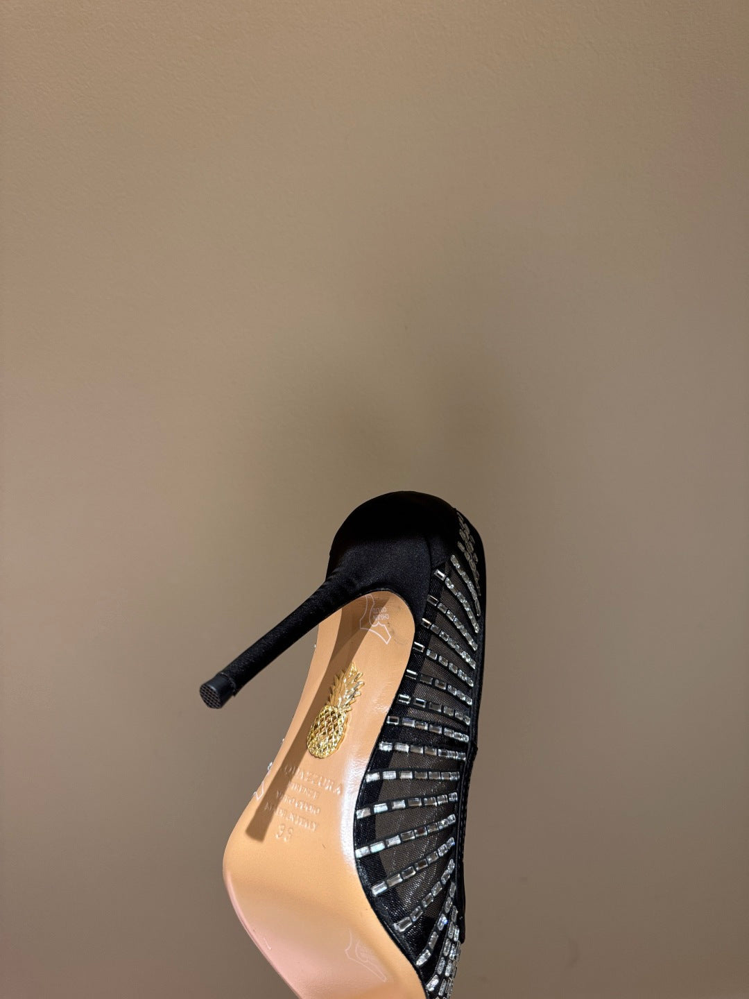 Aquazzura Sequin Butterfly Block Heel Sandals – Spring/Summer 2025 Collection