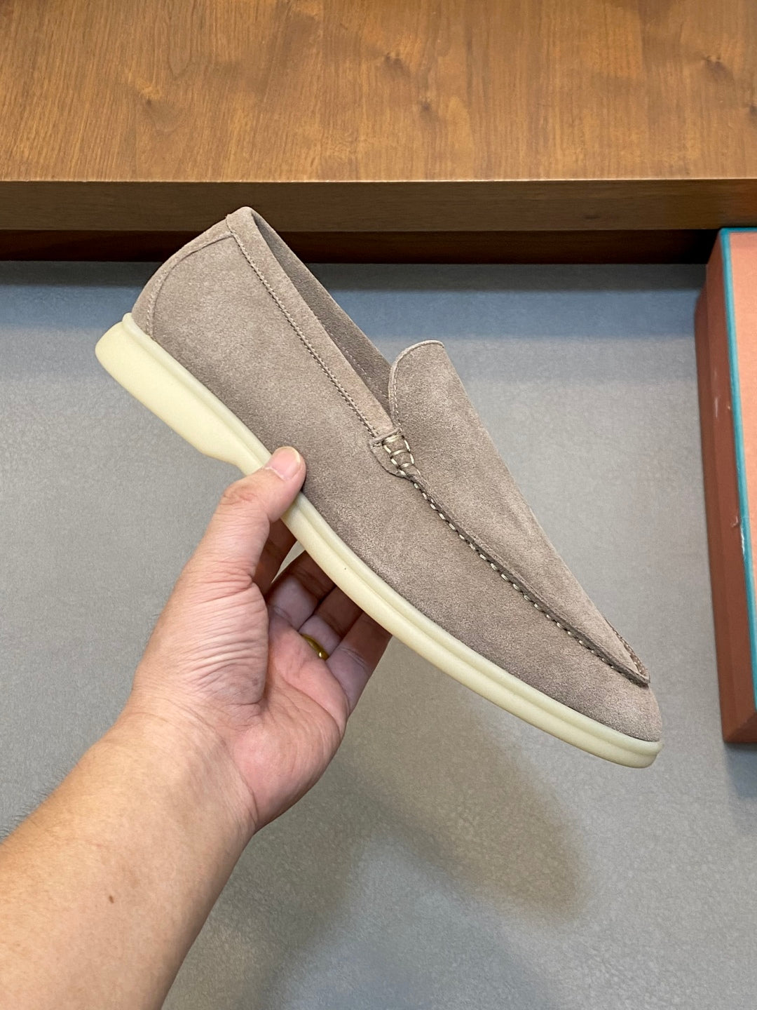 Loro Piana Unisex Suede Leather Loafers