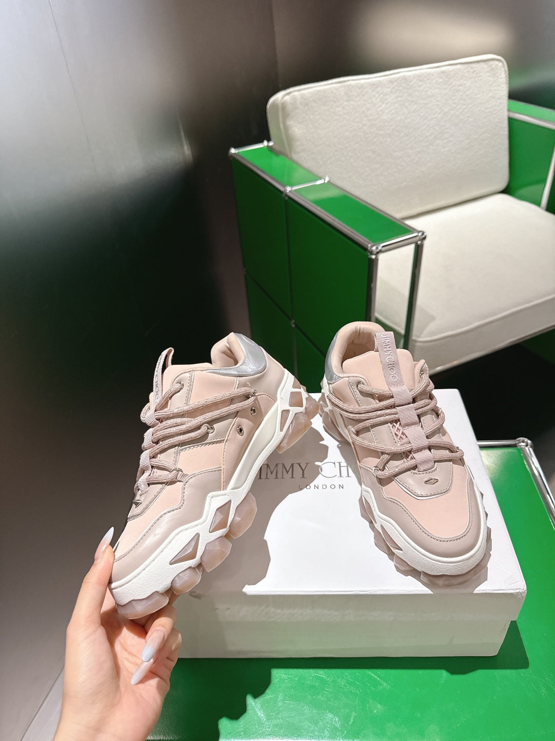 Jimmy Choo Diamond X II /M Series Dad Sneakers – 2025 Spring/Summer Collection