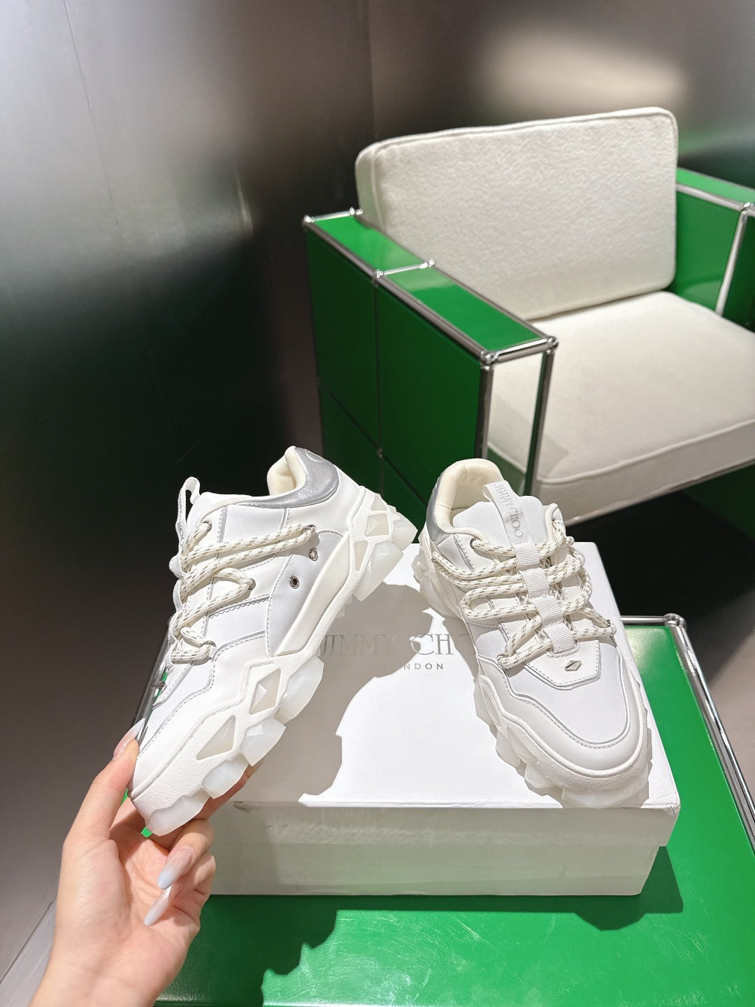 Jimmy Choo Diamond X II /M Series Dad Sneakers – 2025 Spring/Summer Collection