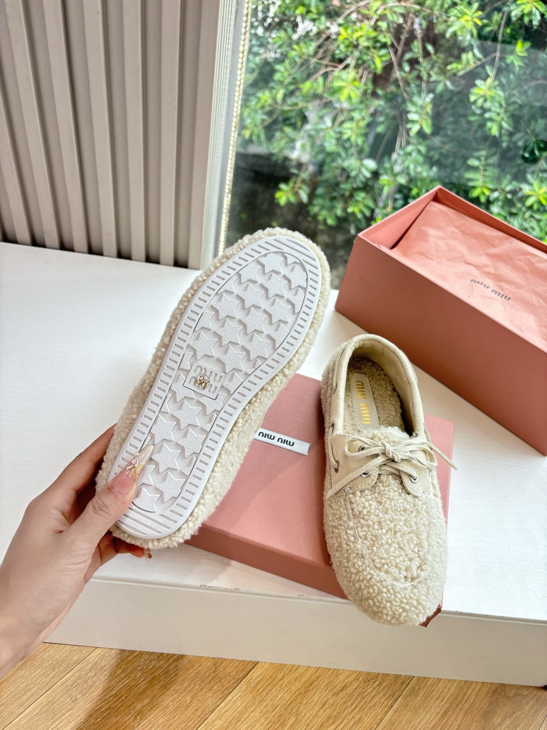 Miu Miu Horsehair Fluffy Mules – 2025SS