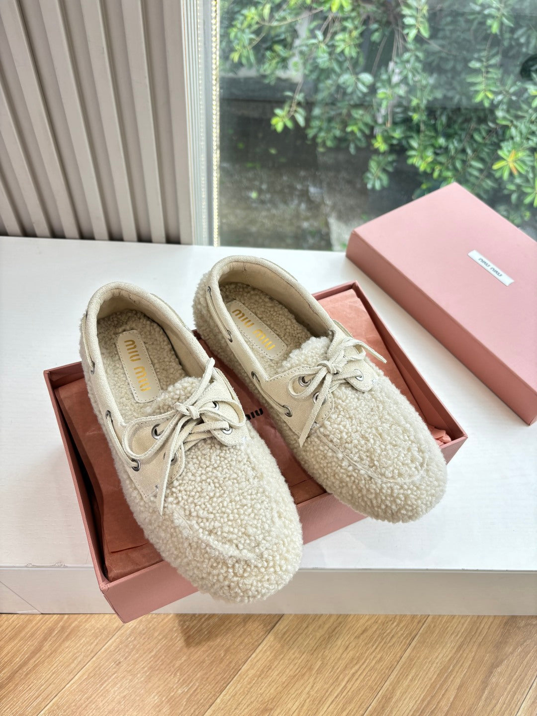 Miu Miu Horsehair Fluffy Mules – 2025SS