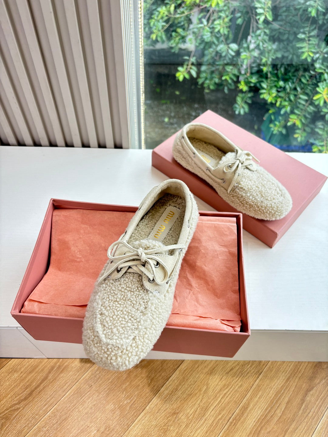 Miu Miu Horsehair Fluffy Mules – 2025SS
