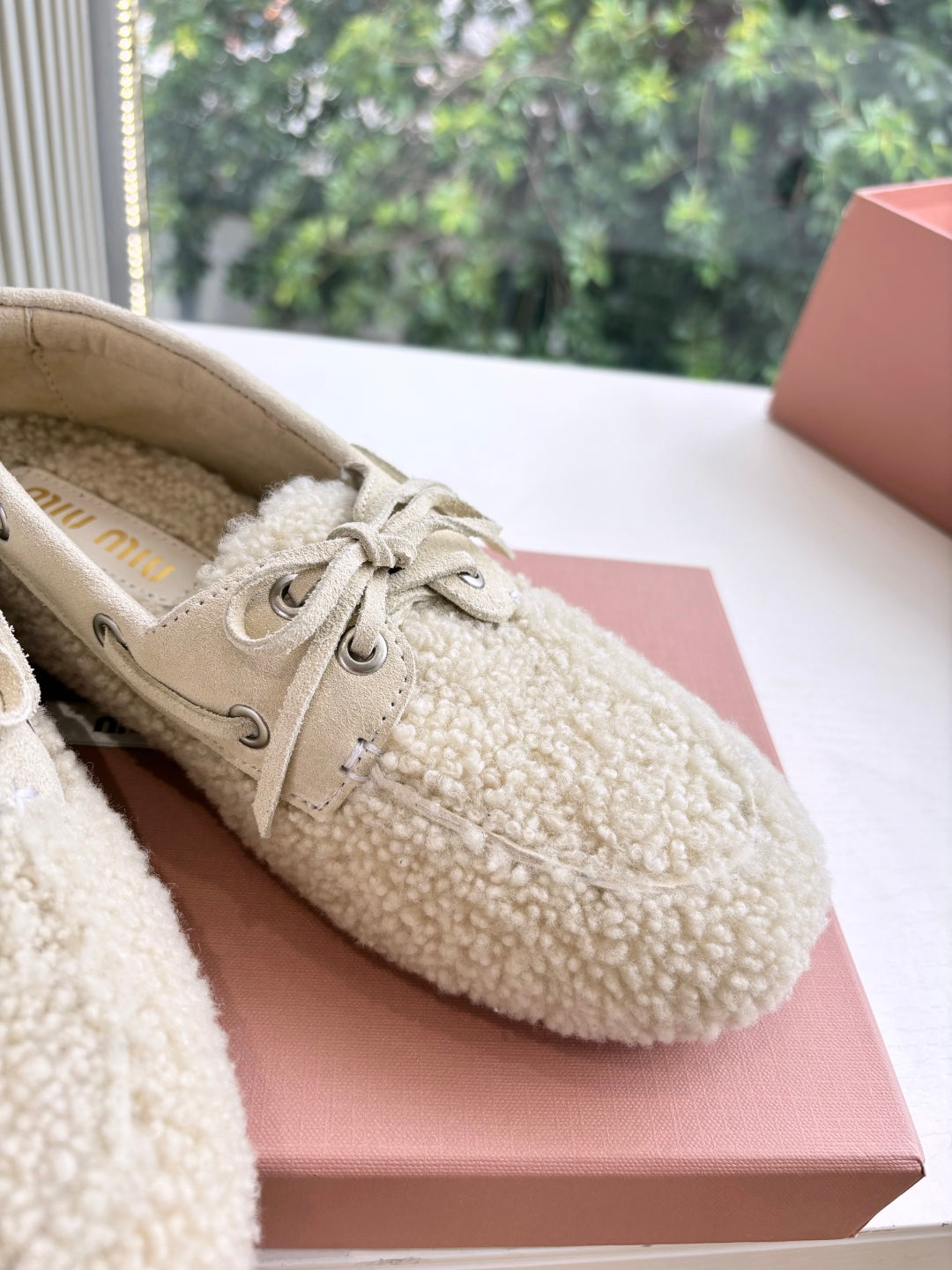 Miu Miu Horsehair Fluffy Mules – 2025SS
