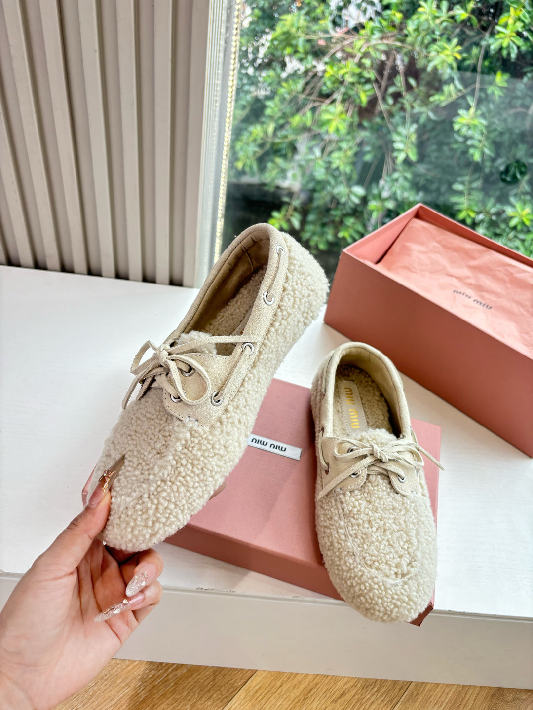Miu Miu Horsehair Fluffy Mules – 2025SS