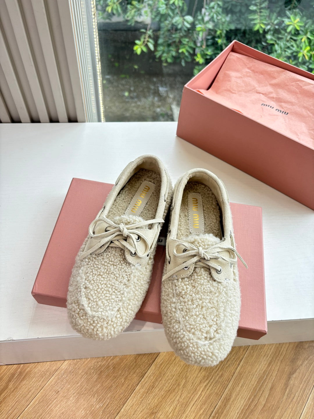 Miu Miu Horsehair Fluffy Mules – 2025SS