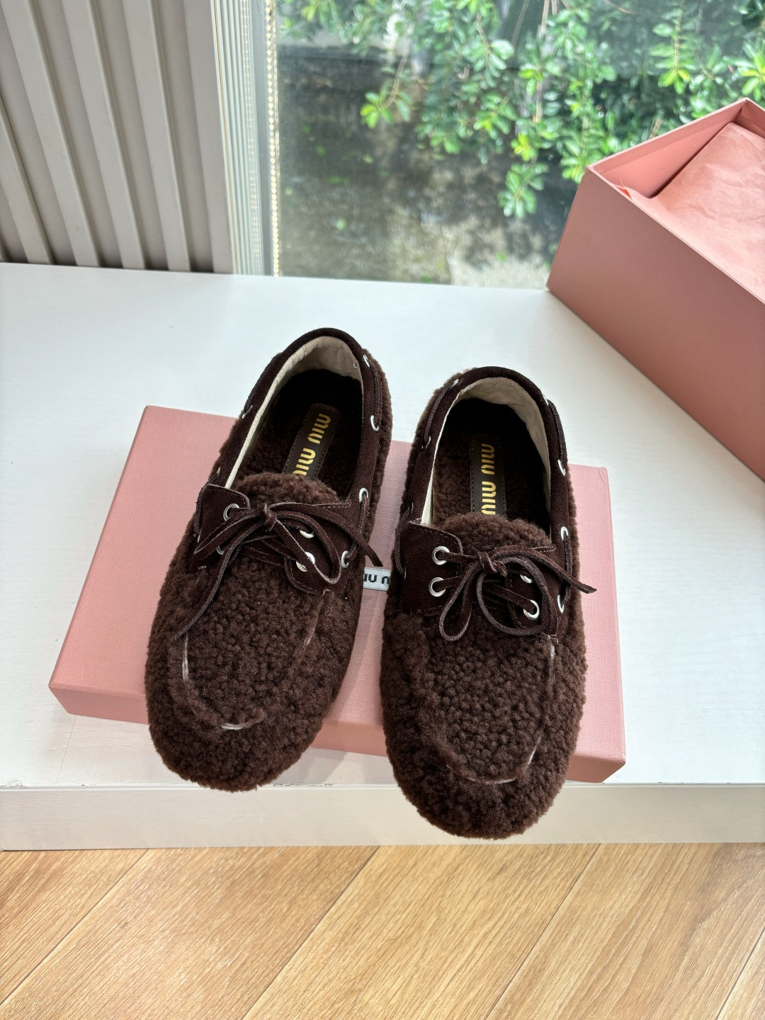 Miu Miu Horsehair Fluffy Mules – 2025SS