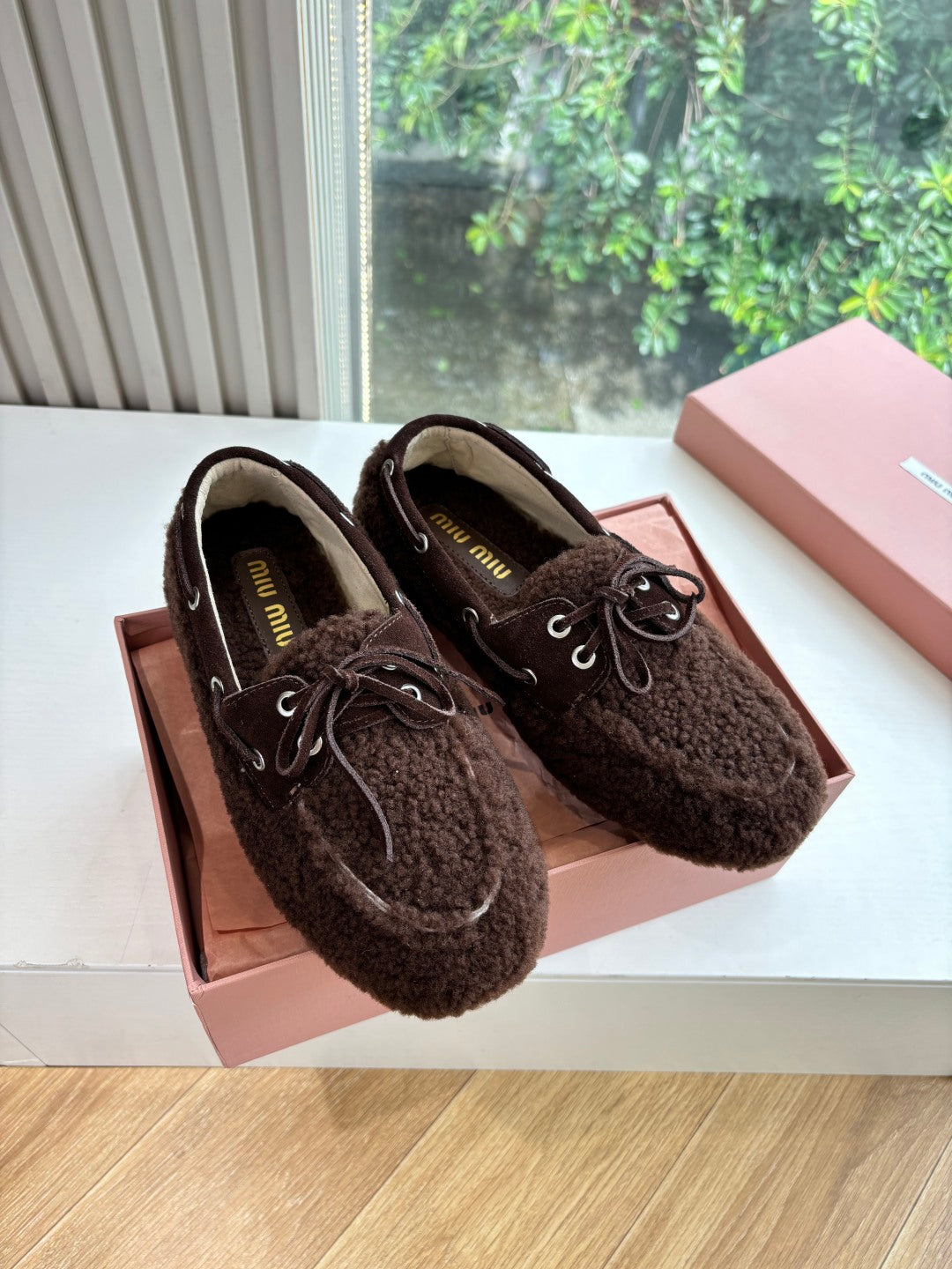 Miu Miu Horsehair Fluffy Mules – 2025SS